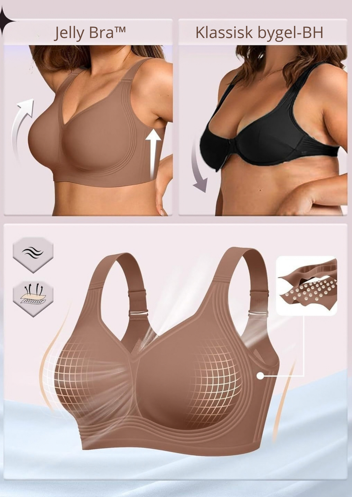 Jelly Bra™ – Sömlös push-up BH utan bygel